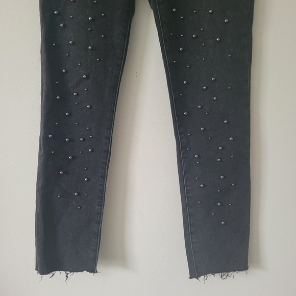 Joe's The Smith High-Rise Straight leg Ankle lengt jeans raw hem  in black Sz 25 - Picture 6 of 15